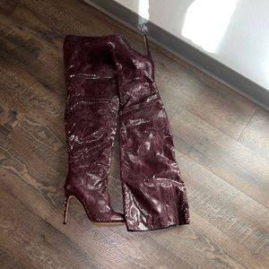 Women’s knee high snake boots